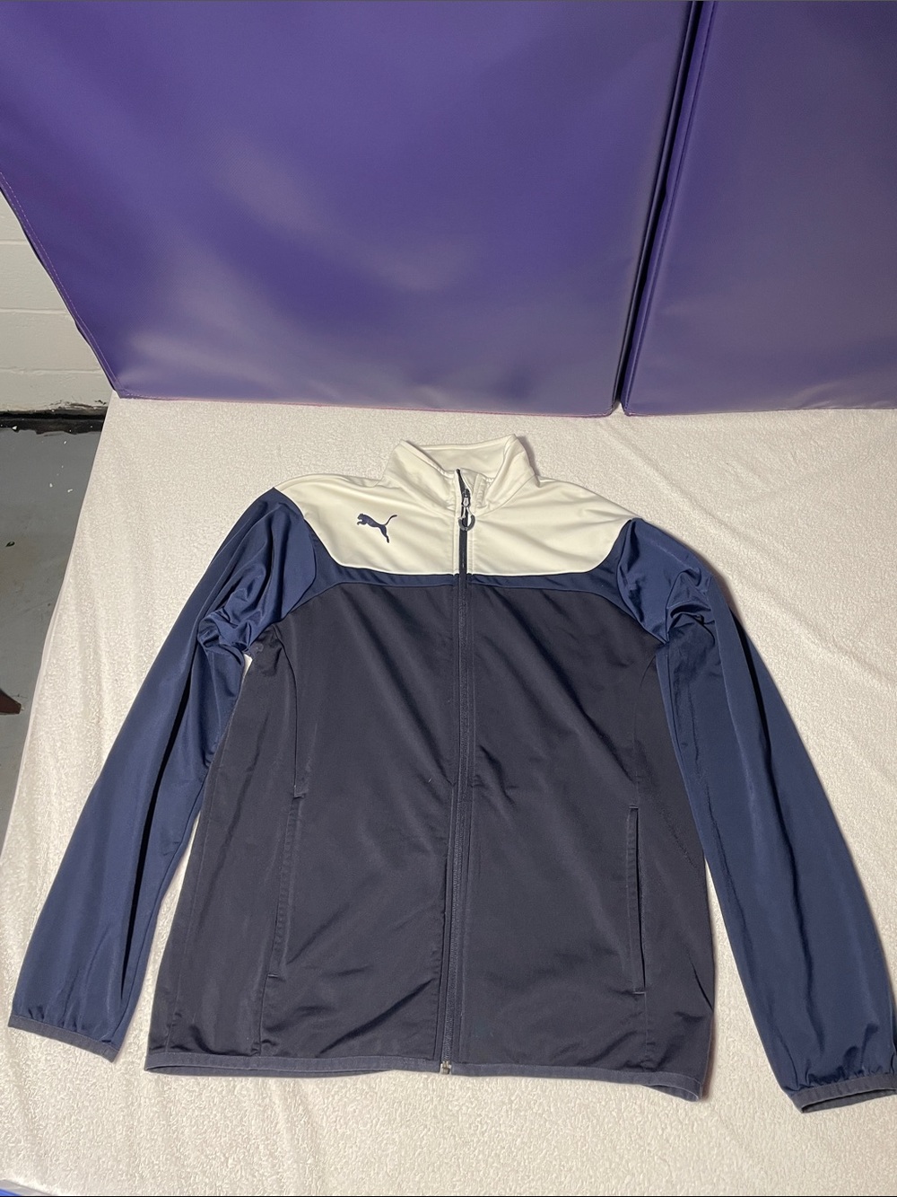 Puma Men’s Navy and White Performance Track Jacket